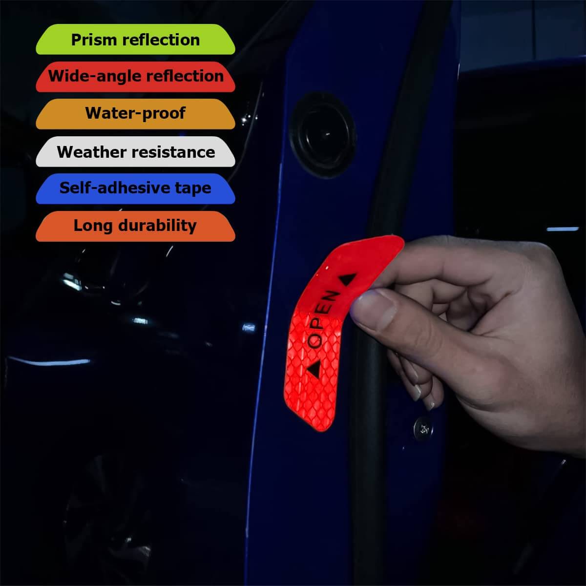 Car Door Opening Warning Reflective Sticker for MG(4Pcs)