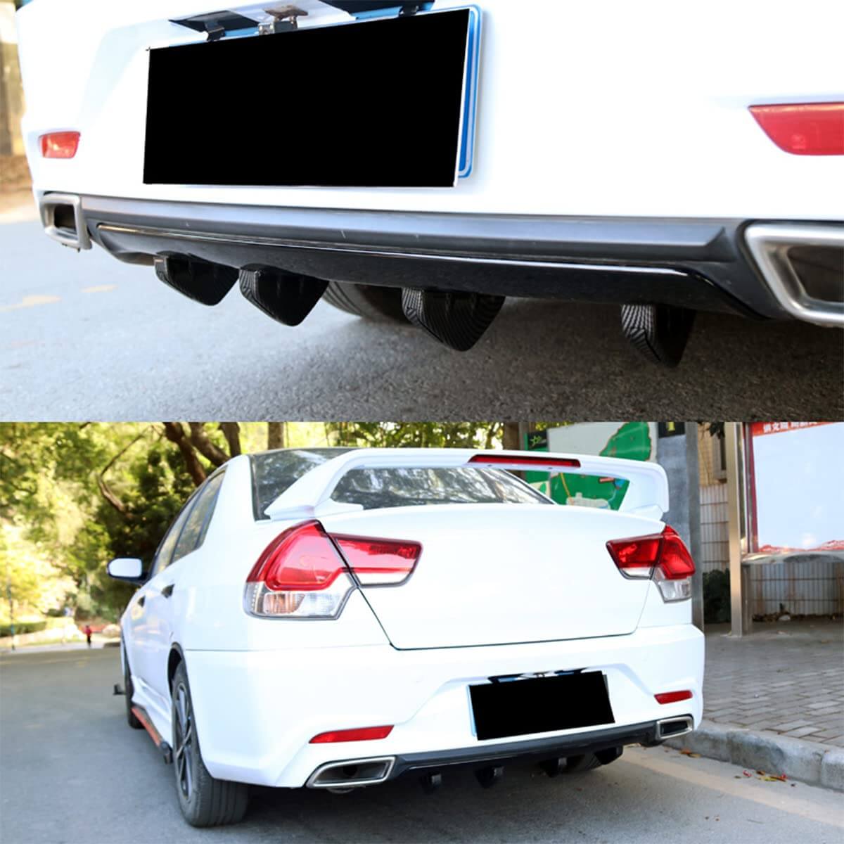 Car Rear Bumper Lower Lip Spoiler Diffuser for MG (4Pcs)