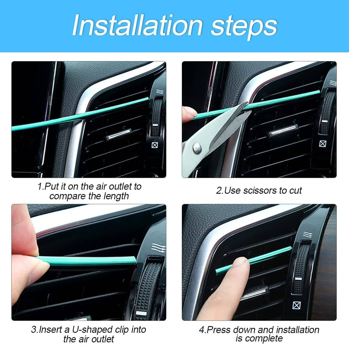 DIY Air Conditioning Vent Trim Strip for MG(20Pcs)