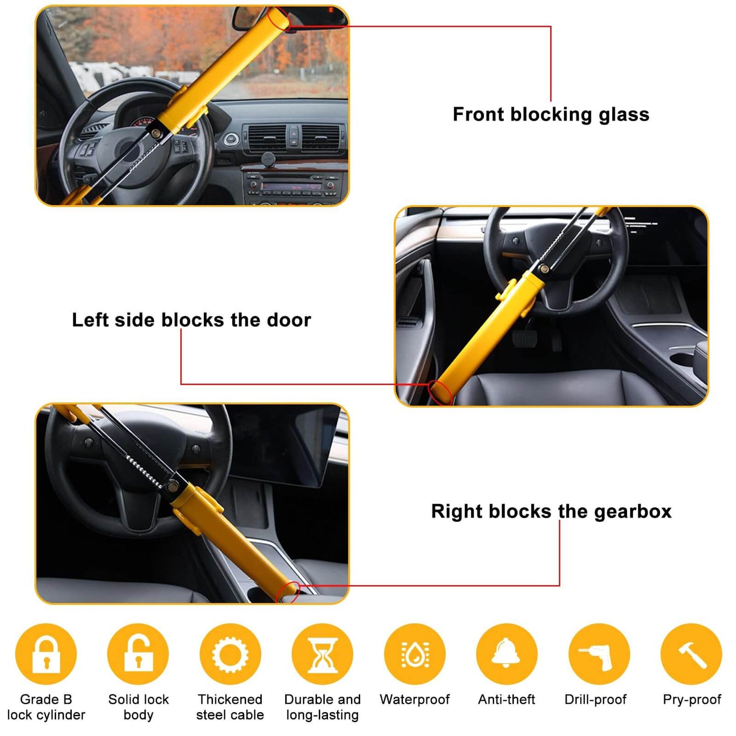 Universal Steering Wheel Lock for MG