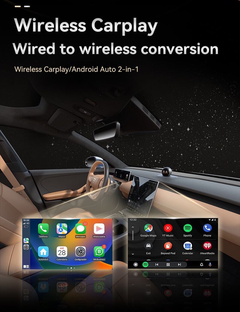 2 in 1 Wireless Android Auto Carplay Adapter for MG