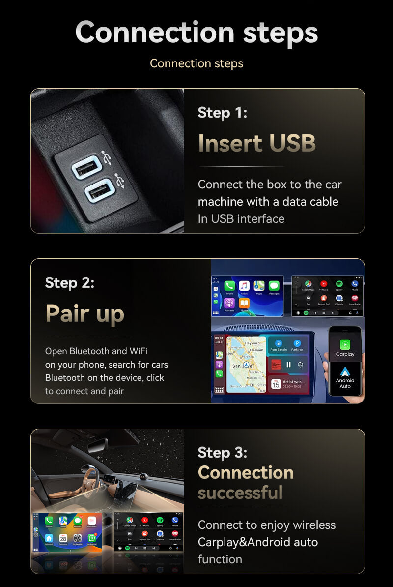 2 in 1 Wireless Android Auto Carplay Adapter for MG