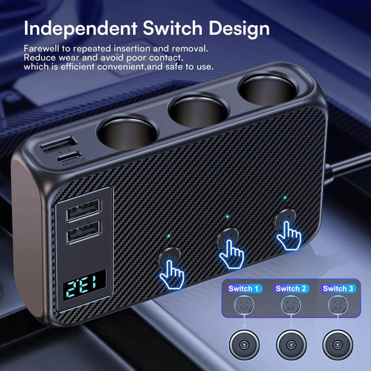 9-in-1 Car Cigarette Lighter Multi-Port Splitter for MG