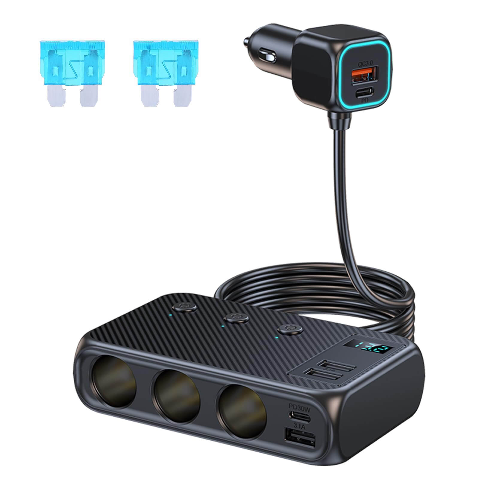 9-in-1 Car Cigarette Lighter Multi-Port Splitter for MG