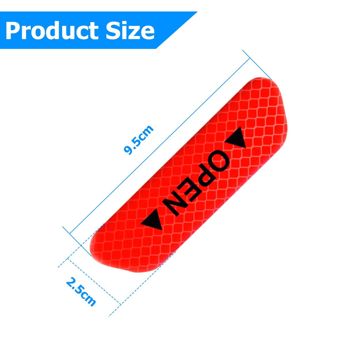 Car Door Opening Warning Reflective Sticker for MG（4Pcs）