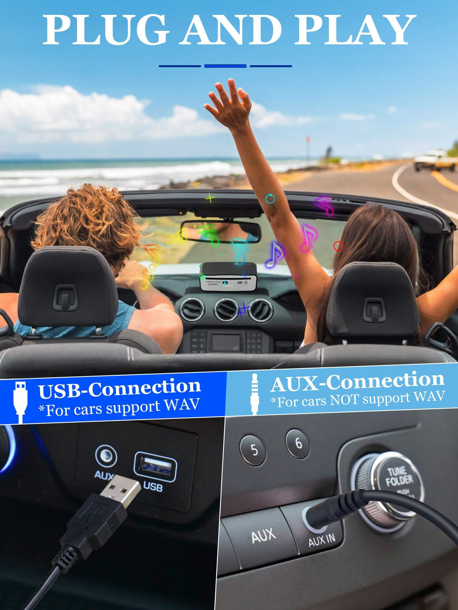 Car Universal External CD Player for MG