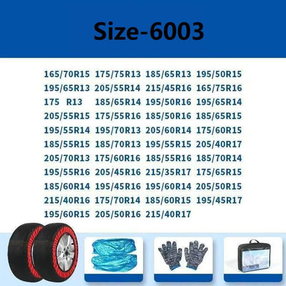 Car Fabric Skid Chain Cover for Multi-Size(2PcSet)