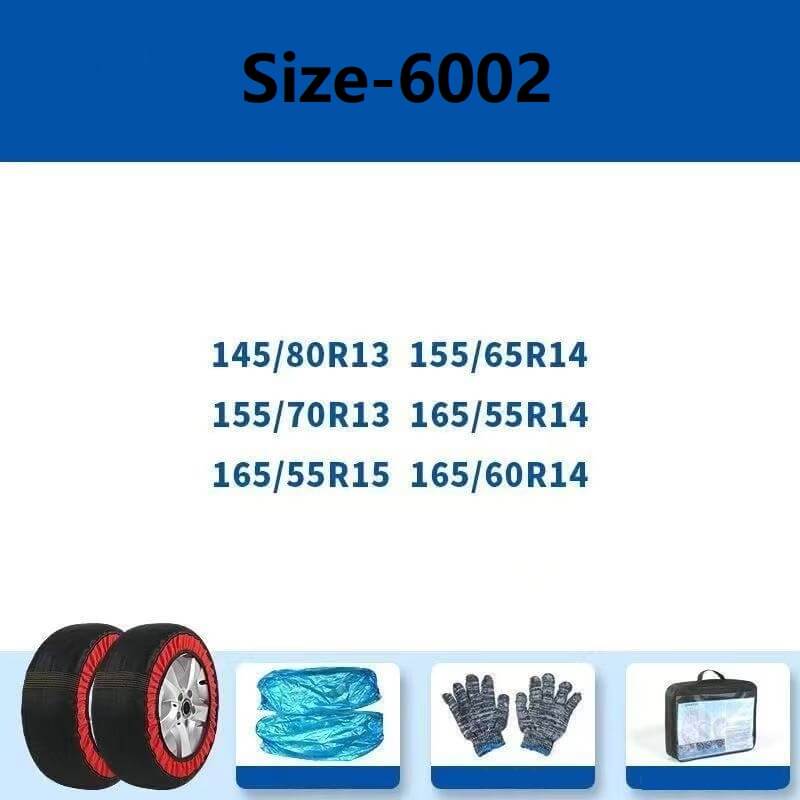 Car Fabric Skid Chain Cover for Multi-Size(2PcSet)