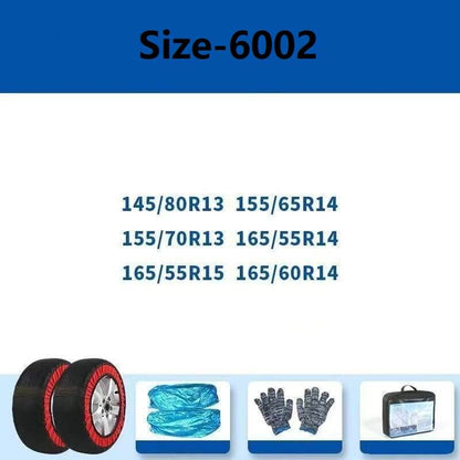 Car Fabric Skid Chain Cover for Multi-Size(2PcSet)