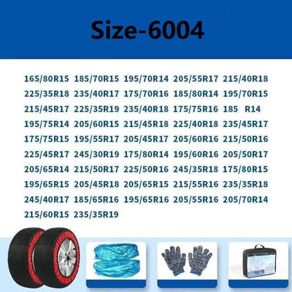 Car Fabric Skid Chain Cover for Multi-Size(2PcSet)