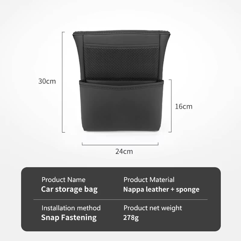 Central Console Storage Pocket for Car Seats
