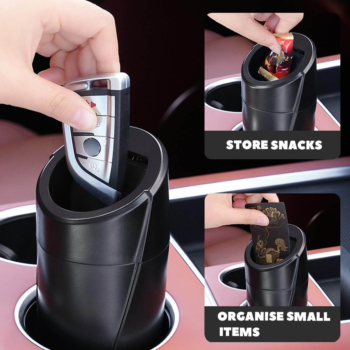 Compact Car Storage Bin with Lid for MG