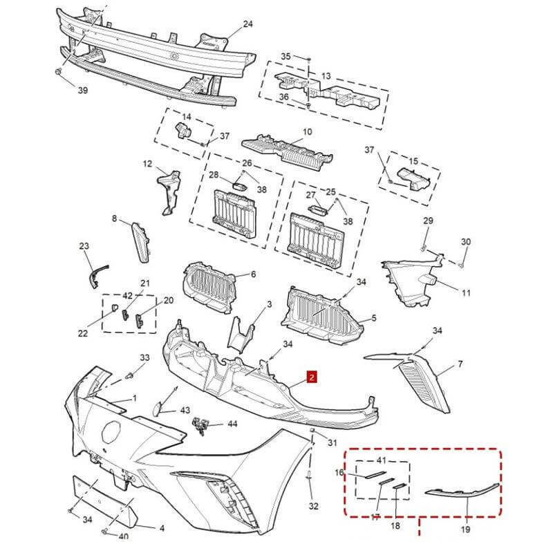 Front Bumper Strip for MG4