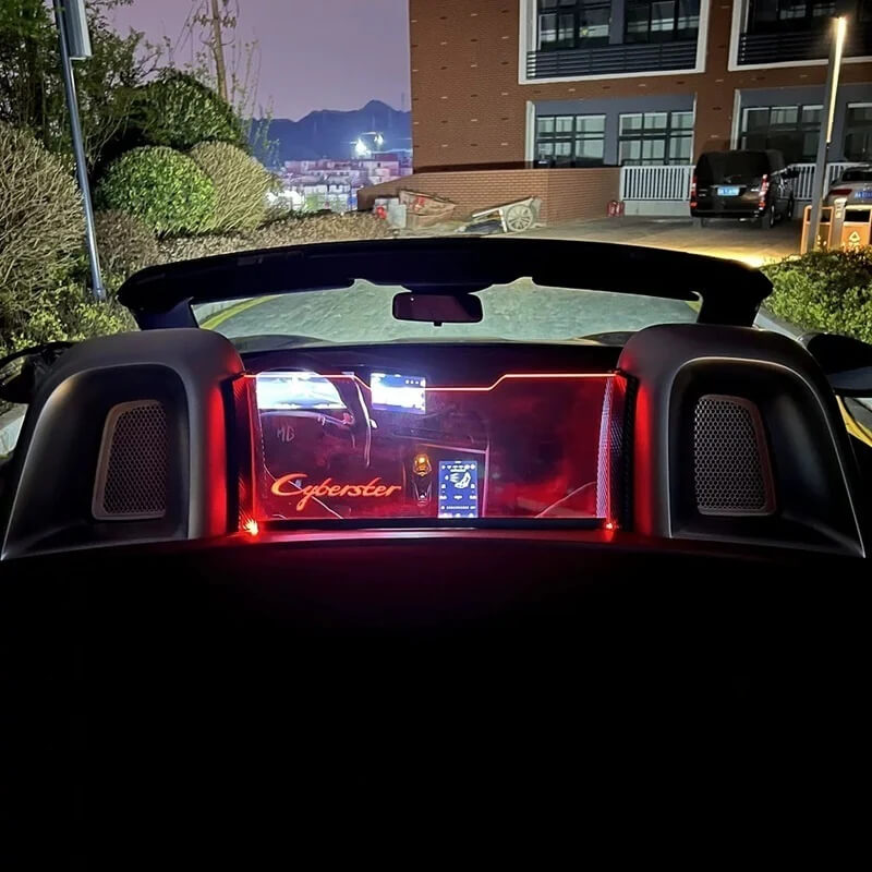 LED Center Rear Windshield And Roll Cage Windshield for MG Cyberster - MGCLUBS