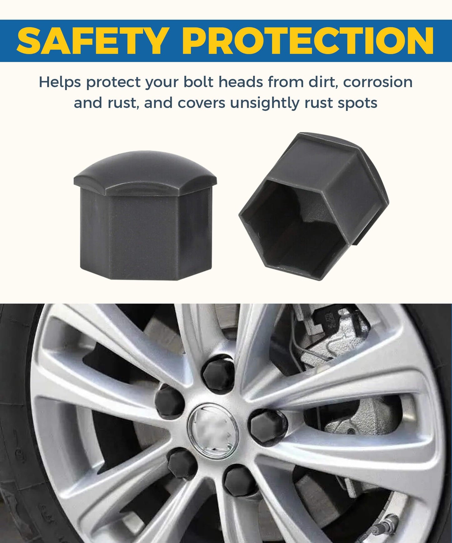 Multi-Colour Wheel Nut Covers Set (20 Pcs)