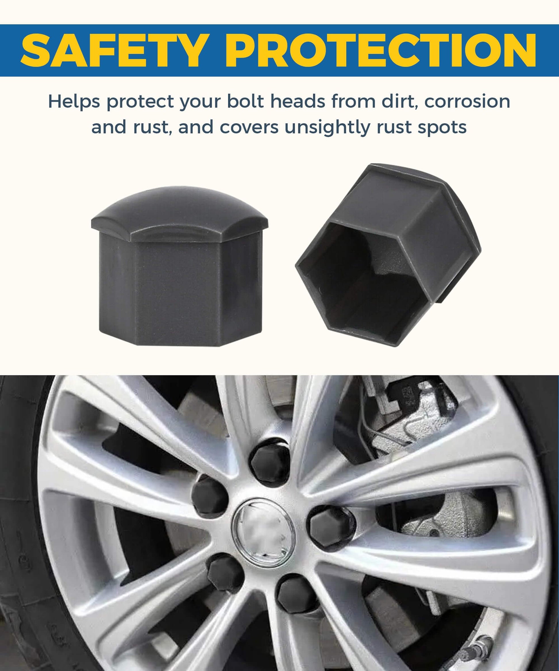 Multi-Colour Wheel Nut Covers Set (20 Pcs)