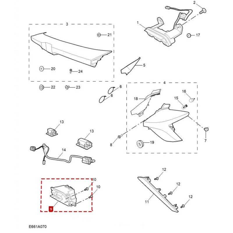 Rear Bumper Lamp for MG4