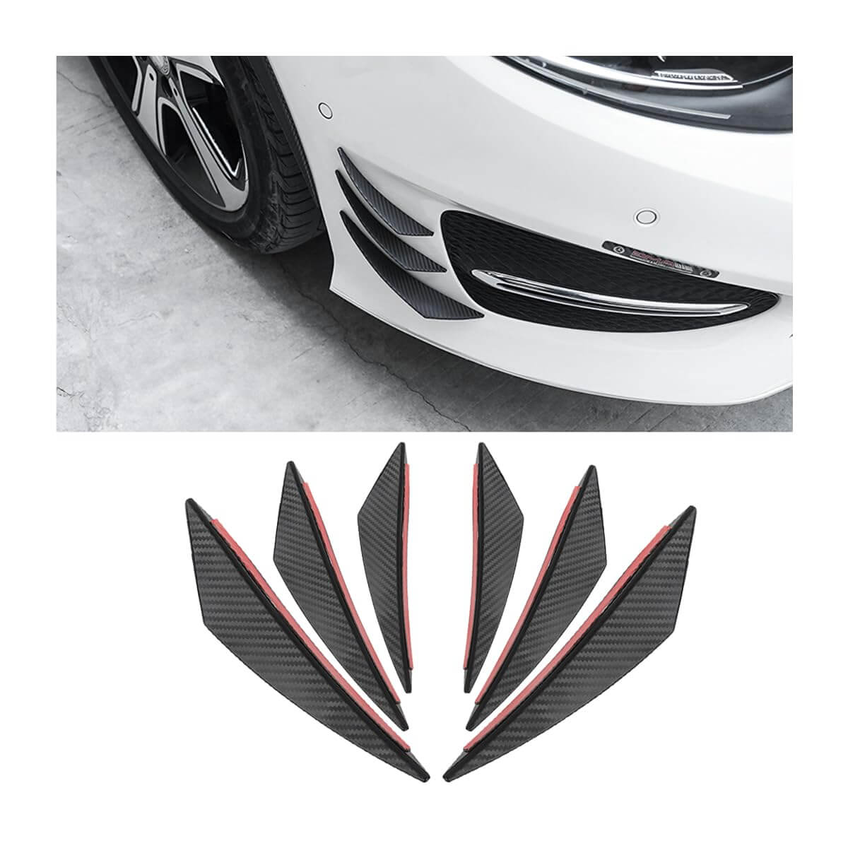 Universal Front Bumper Lip Splitter（6pc）
