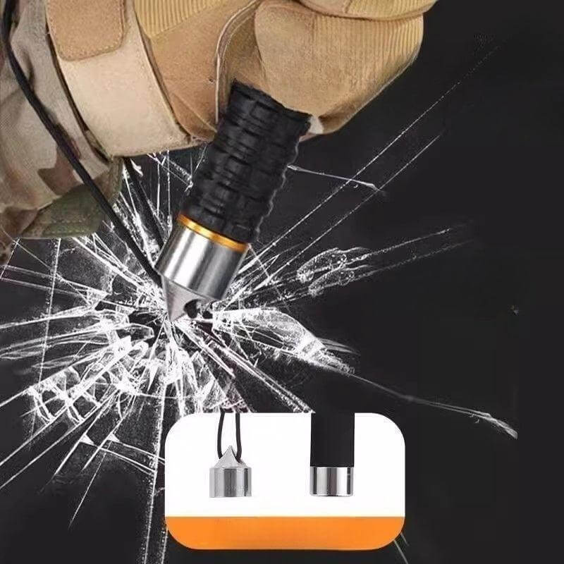 Vehicle-mounted window-breaking self-defense baton